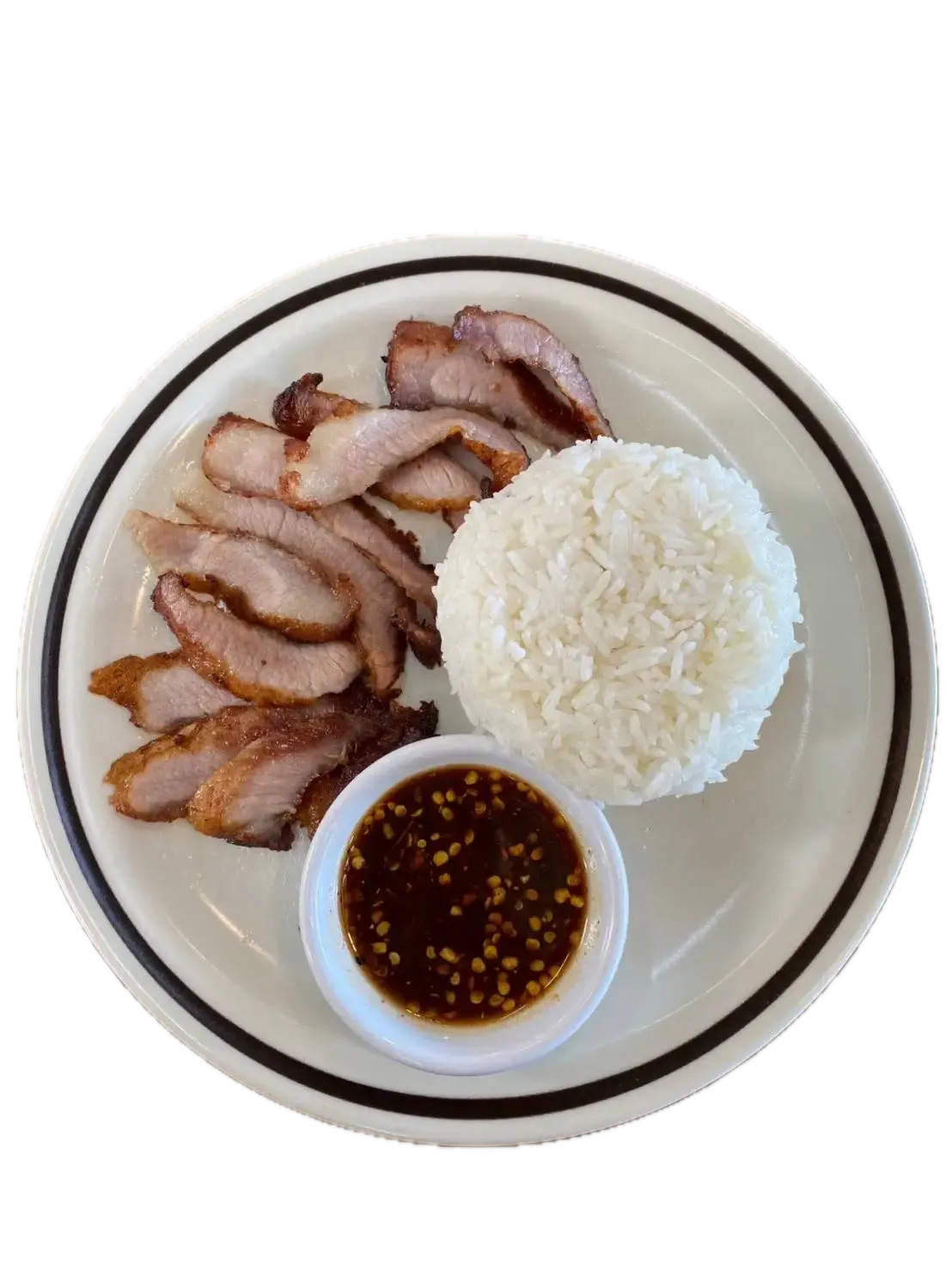 ข้าวคอหมูทอด จิ้มแจ่ว
