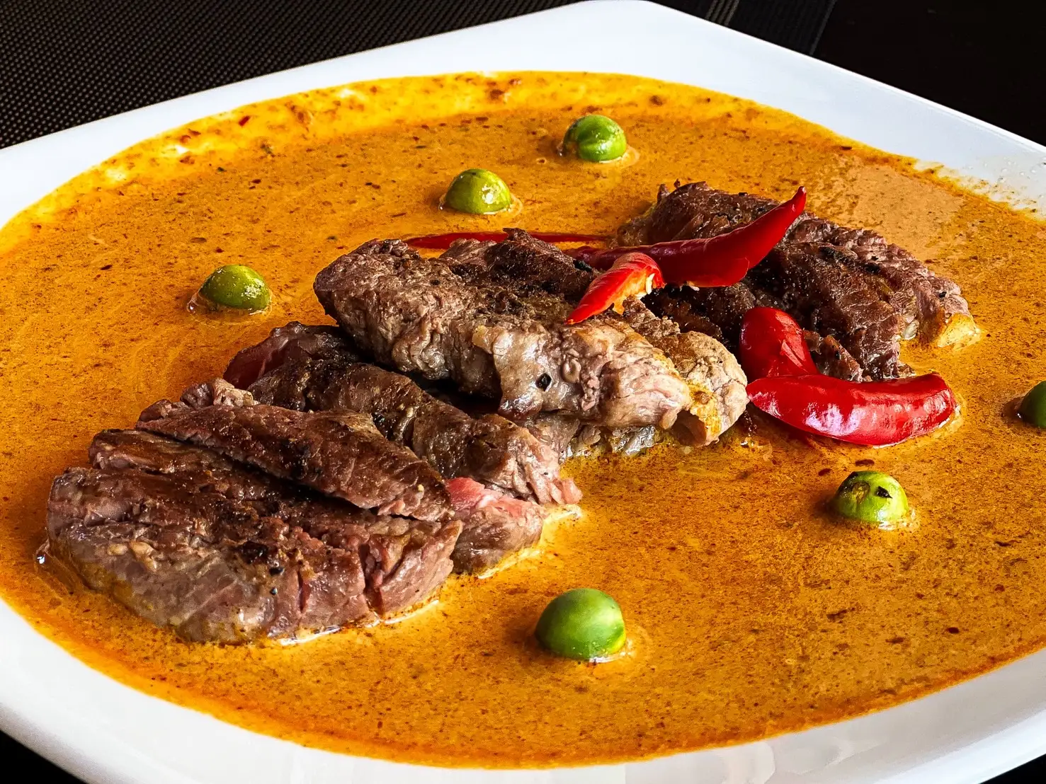 Beef Tenderloin Steak with Panang Curry Sauce