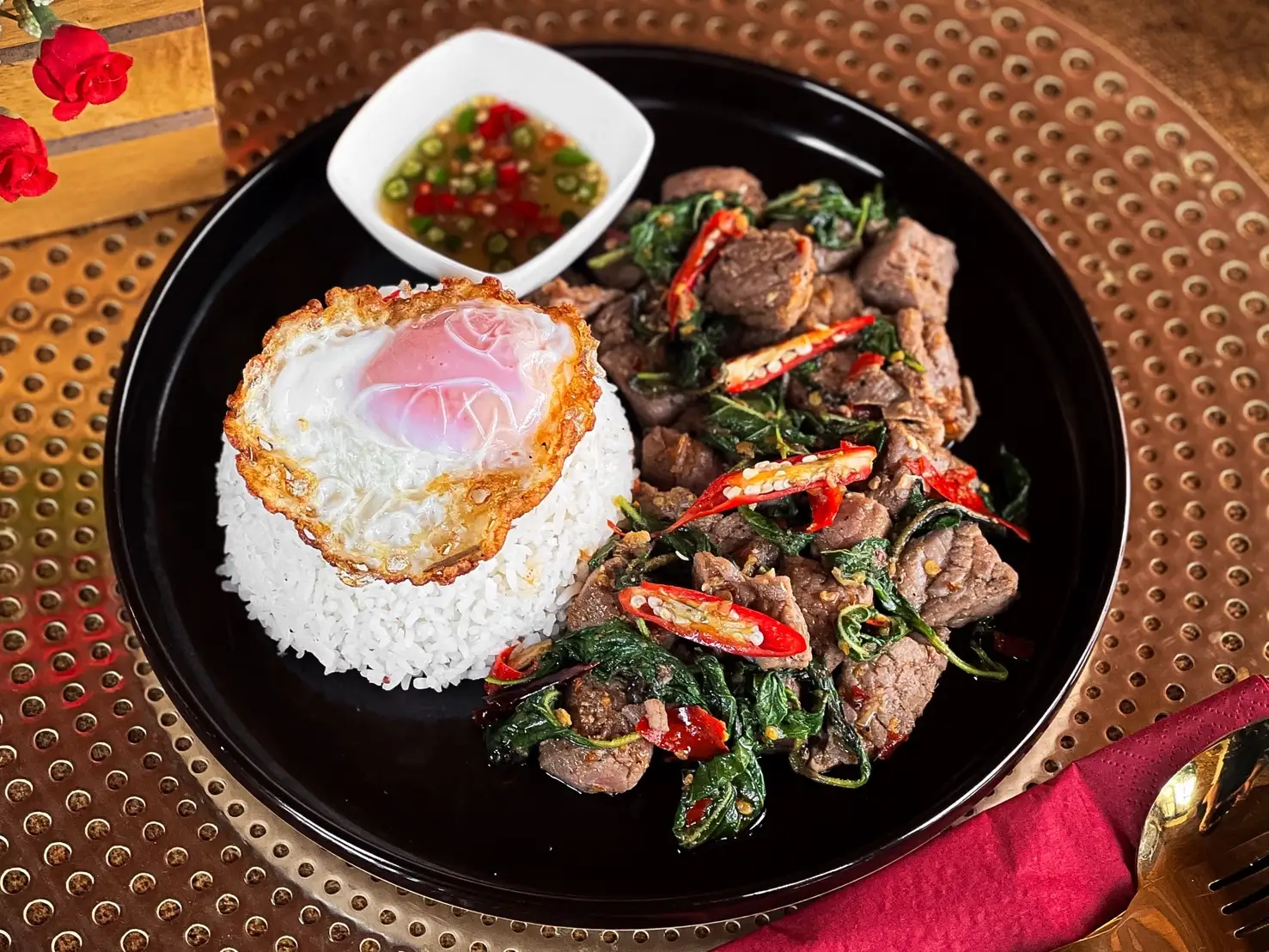 Stir-Fried Tenderloin Beef with Holy Basil