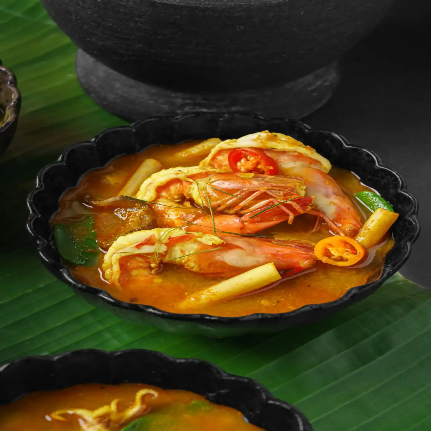 แกงเหลืองไหลบัวกุ้ง