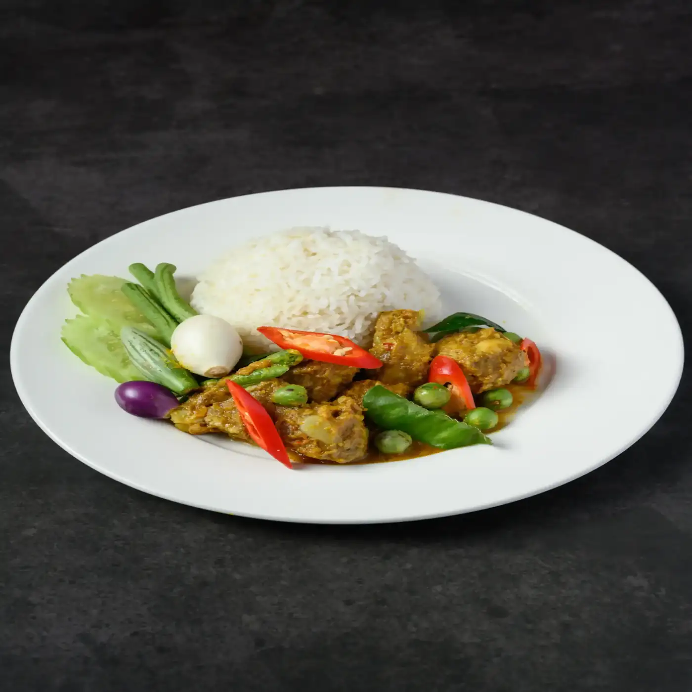 ข้าวแกงคั่วซี่โครงอ่อน