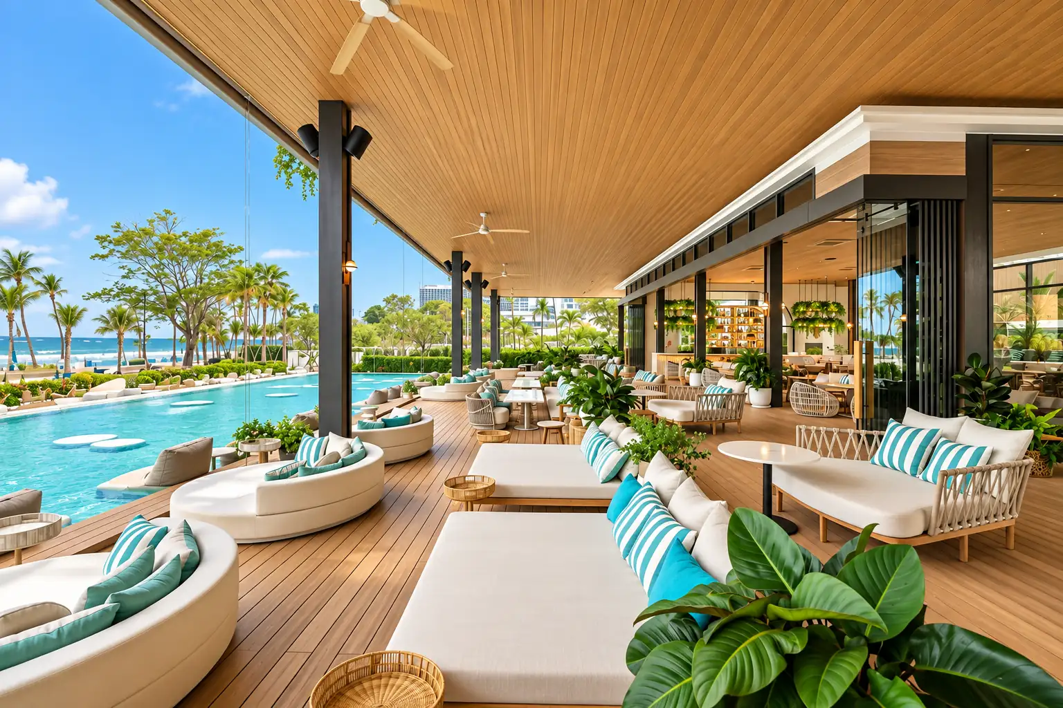 LAY Beach Club poolside lounge
